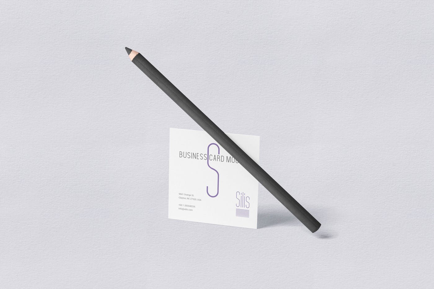 方形名片叠放阴影效果样机素材库精选模板 Square Shaped Business Card Mockups插图(5)