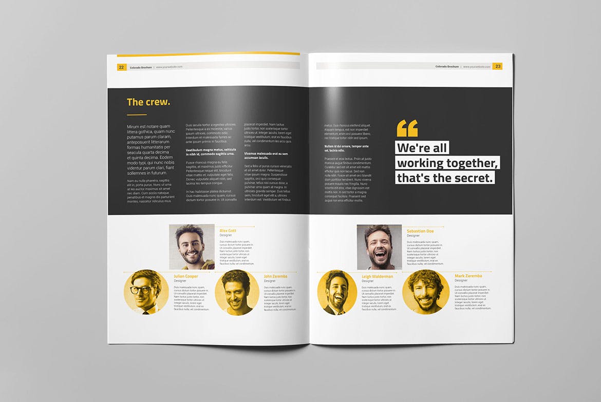 商务企业公司宣传竖版画册设计模板 Colorado Brochure插图(11)