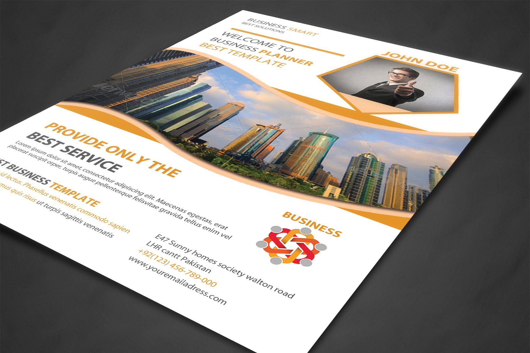 房地产活动海报设计模板 Corporate Business Flyer Template插图(1)