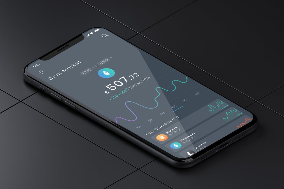 加密货币电子货币交易市场APP应用界面模板 Coin Market Mobile Ui – B插图