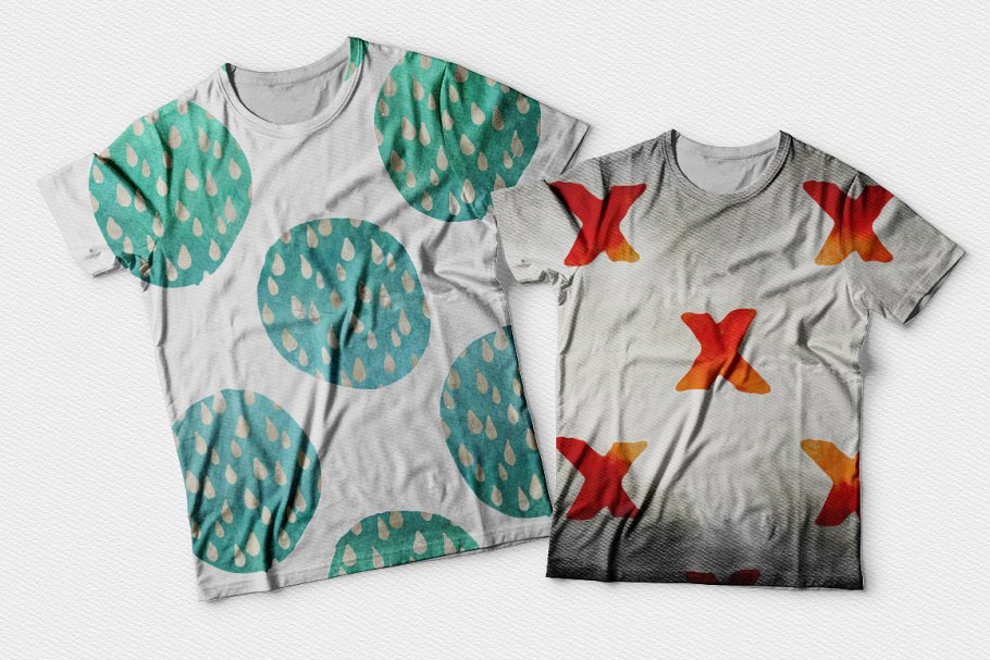 波希米亚风格水彩简约图案纹理 Boho Watercolor Patterns插图(1)