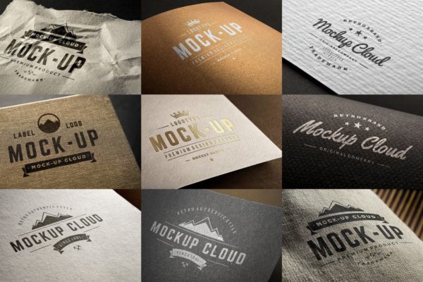 徽标Logo印刷效果展示样机合集 Logo Mockup Set