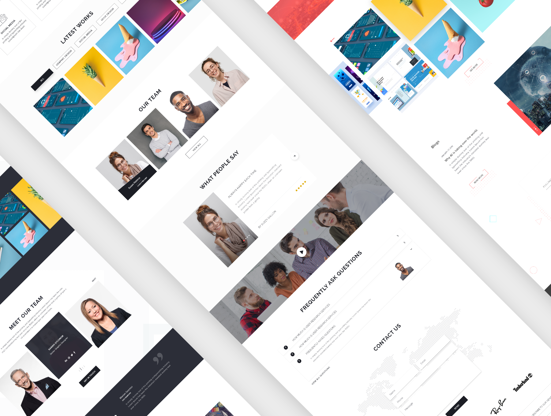 素材库下午茶：时尚的网页模板套装下载[XD]插图(4)