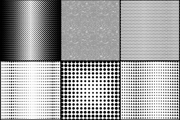 无缝半色色调图案素材 Seamless Halftone Patterns插图(3)