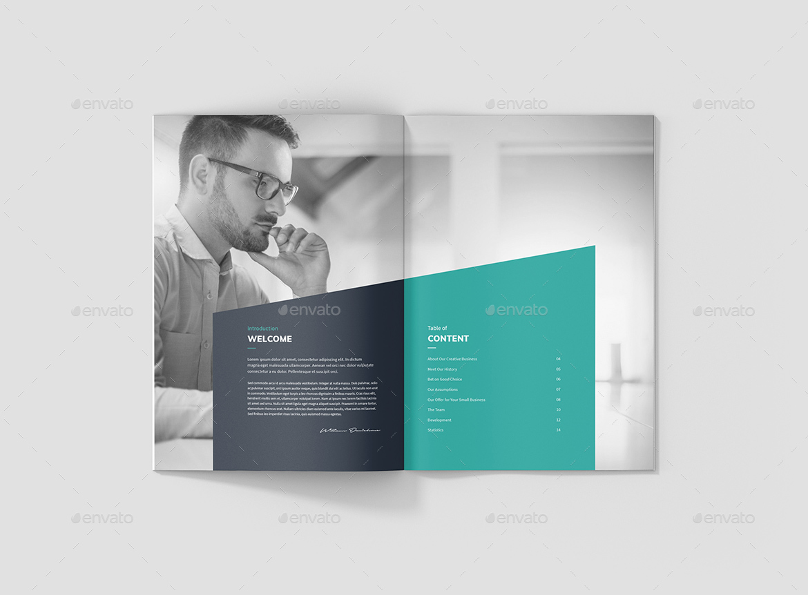 企业公司极简主义风格简介宣传册3合1插图(1)