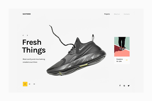 创意设计产品展示网站UI套件 QAITOMO UI KIT [Sketch&amp;PS]