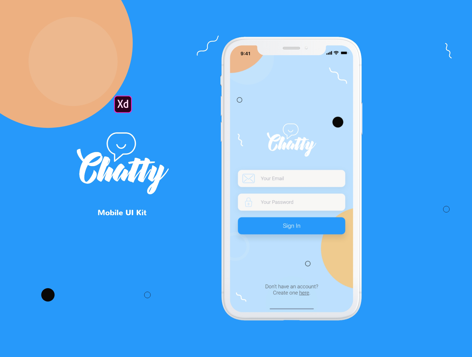素材库下午茶：社交聊天工具APP UI KIT套装下载 app ui[XD]插图