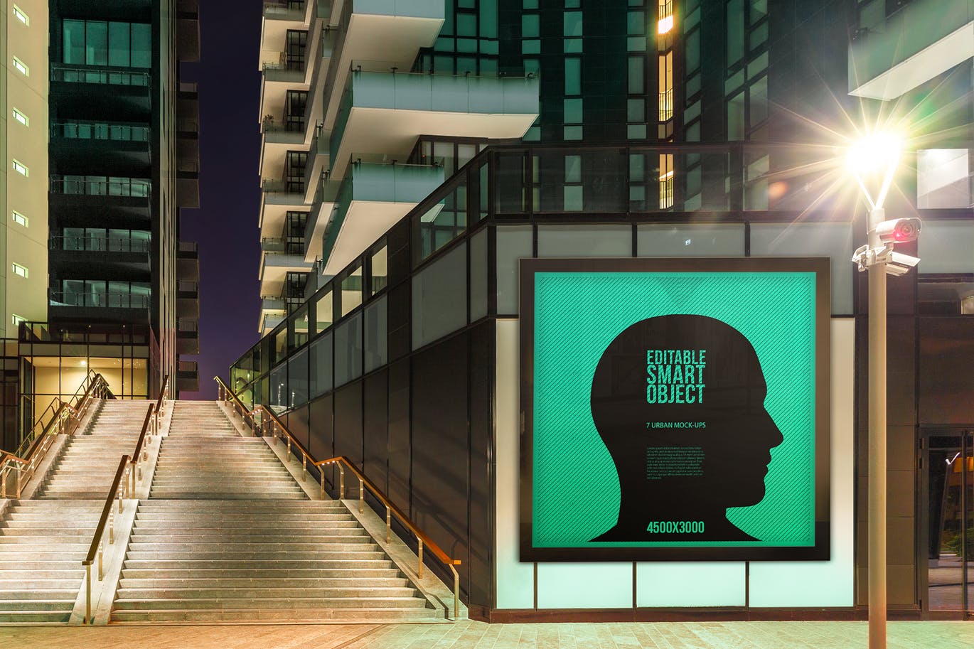 城市夜景海报广告牌设计效果图预览样机素材库精选#4 Urban Poster-Billboard Mock-Ups – Night Edition #4插图