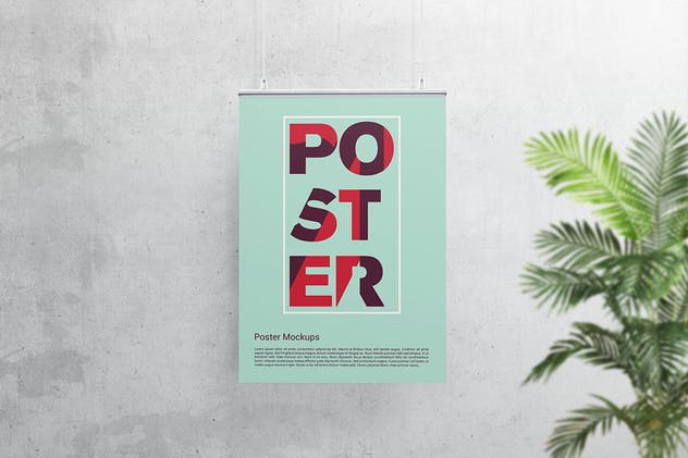 3D展厅橱窗广告海报样机 Poster Mockups插图(2)