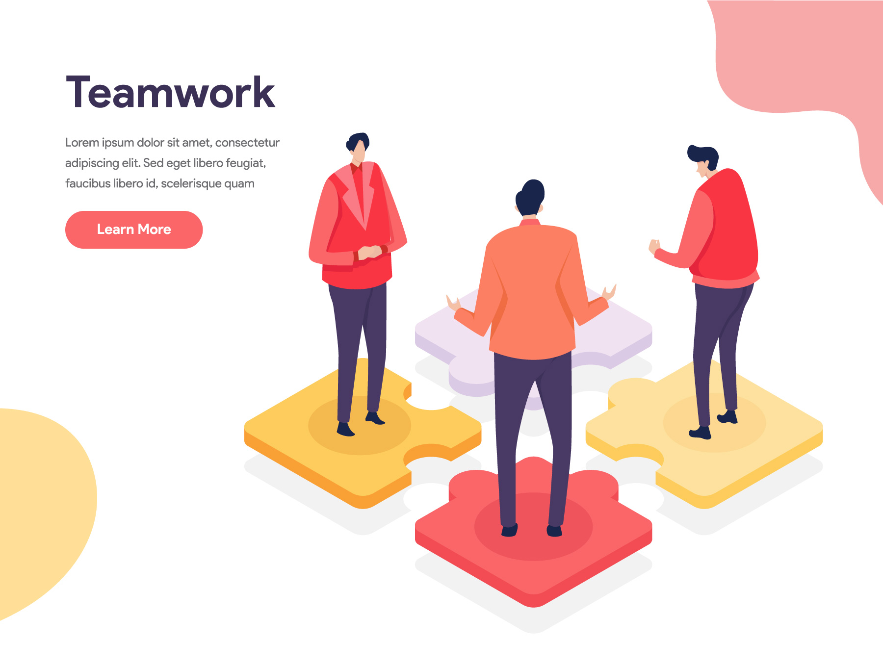 素材库下午茶：2.5D办公室概念矢量插画素材下载[Ai]插图(4)