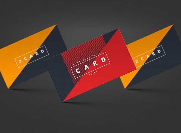 多角度名片展示样机模板 7 Business Card Mockup