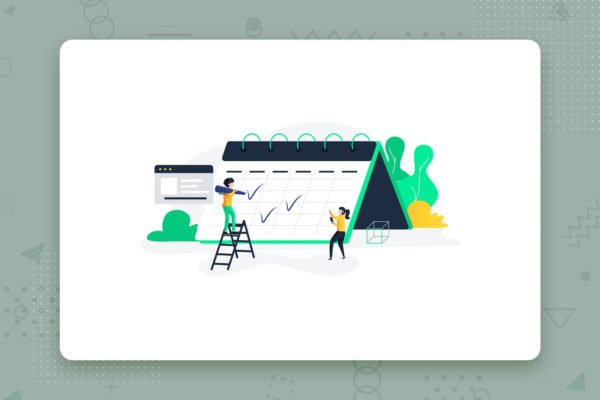 日程计划管理扁平设计风格矢量概念插画 Planing Schedule flat vector illustration concept