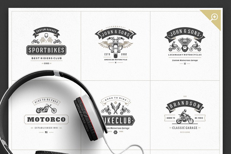 1000+复古风格Logo&徽章模板 1000 Logos and Badges Bundle插图(9)