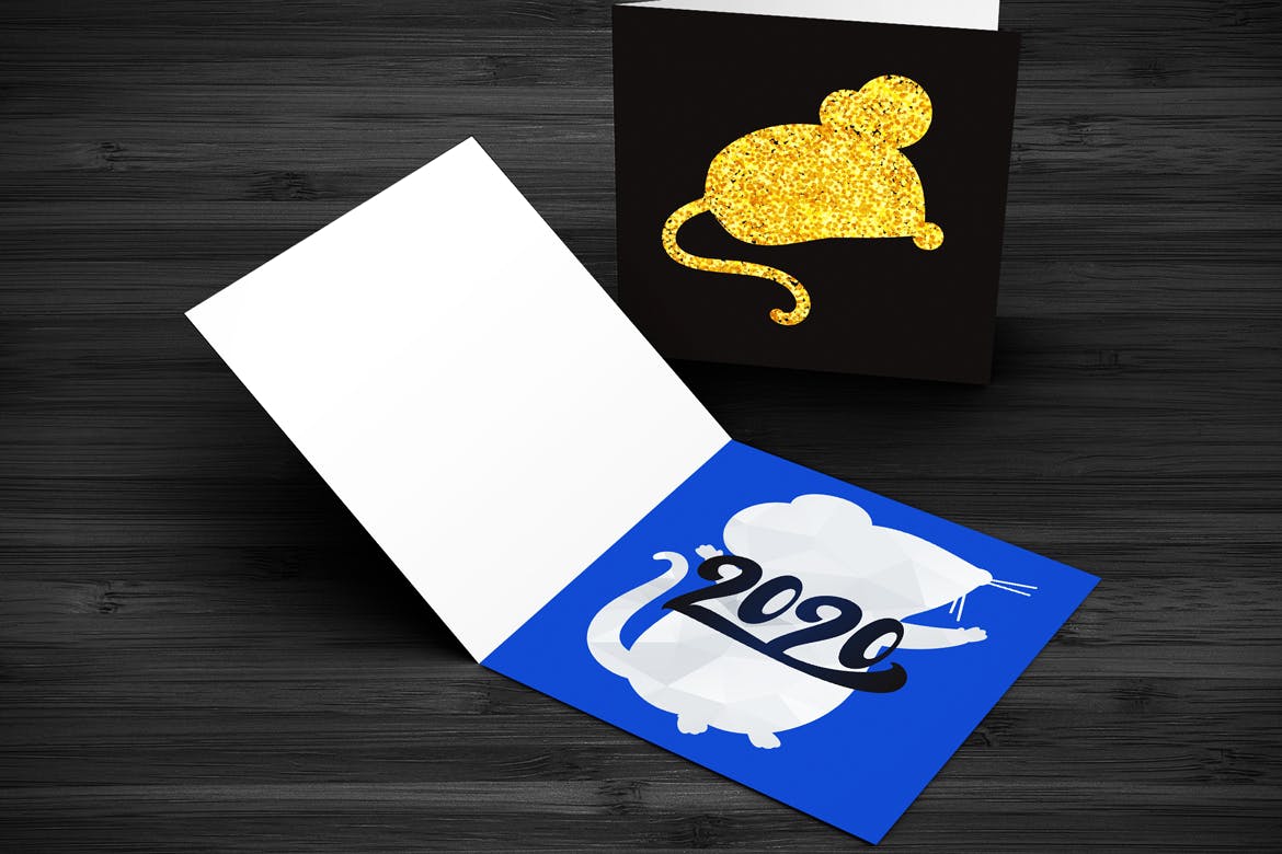 2020年新年快乐标志符号矢量设计图形素材集 Happy 2020 New Year Symbols Set插图(2)