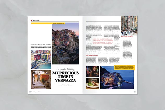 旅行风景主题杂志排版模板 Traveling Magazine插图(8)