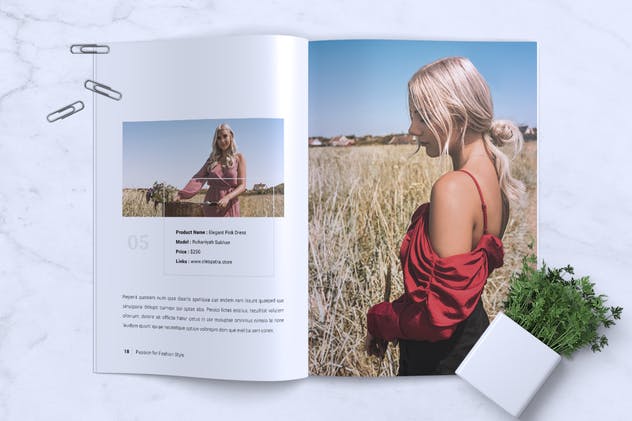时尚服饰产品目录设计时尚杂志设计模板 CLEOPATRA Lookbook Magazine Fashion插图(9)
