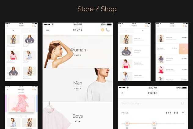 奢侈品电子商务APP应用UI套件 Modda –  E-Commerce Mobile UI Kit插图(11)