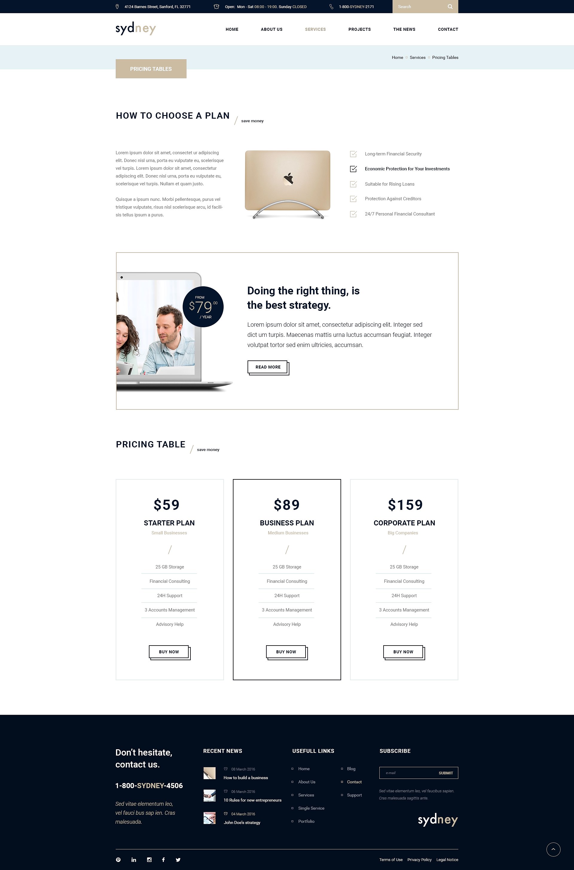 金融咨询类企业网站 PSD 模板 Sydney- Premium Finance Business PSD插图(8)
