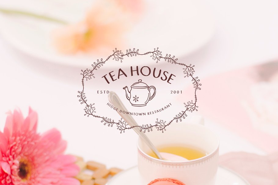 13款手写英文字体合集&Logo模板、矢量插画 Wonderland Fonts Pack & Branding Kit插图(32)