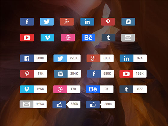 Social Share Badges素材之家精选sketch素材