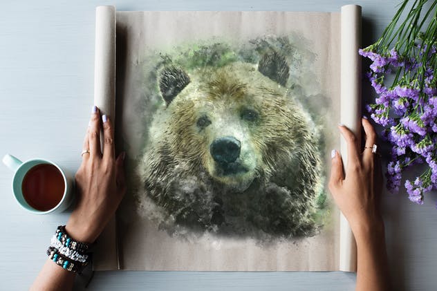 质朴的动物水彩手绘插图Vol.1 Rustic Watercolor Animals – Volume 1插图(5)