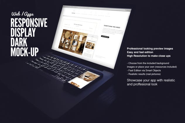 响应式网站设计多设备样机合集 Lifestyle Responsive iPhone Mock-Up插图(1)