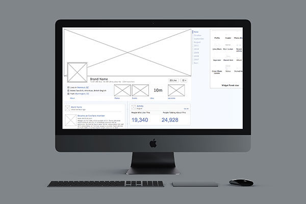 Totalwireframe 原型素材系列之 Facebook Library [for Axure]