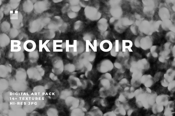 电影黑白散景虚化照片纹理 Bokeh Noir