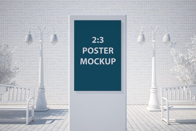 街头海报广告牌展示样机 Street Poster Mockup插图(4)
