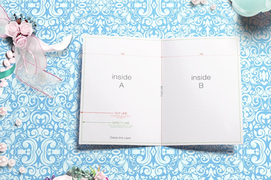 婚礼贺卡邀请卡样机 Wedding Greeting Cards mockups v.1插图(2)