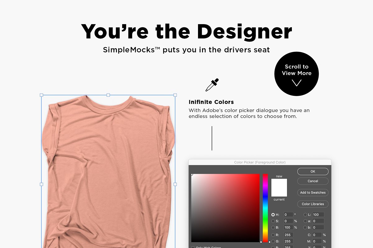 时尚卷边袖口肌肉T恤服装样机插图(4)