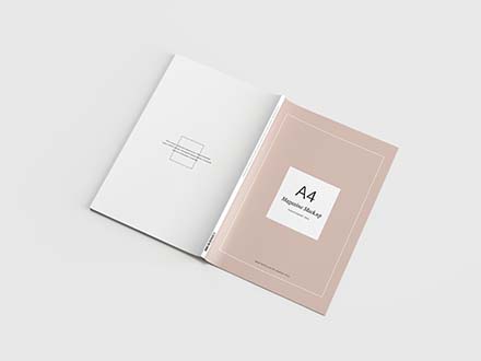 极简风A4规格杂志封面设计效果图样机 Minimal A4 Magazine Mockup