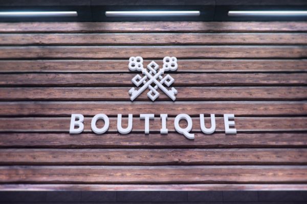 3D立体Logo挂墙演示样机模板 3D Logo Modern Wall Sign Mock-Ups Vol.2