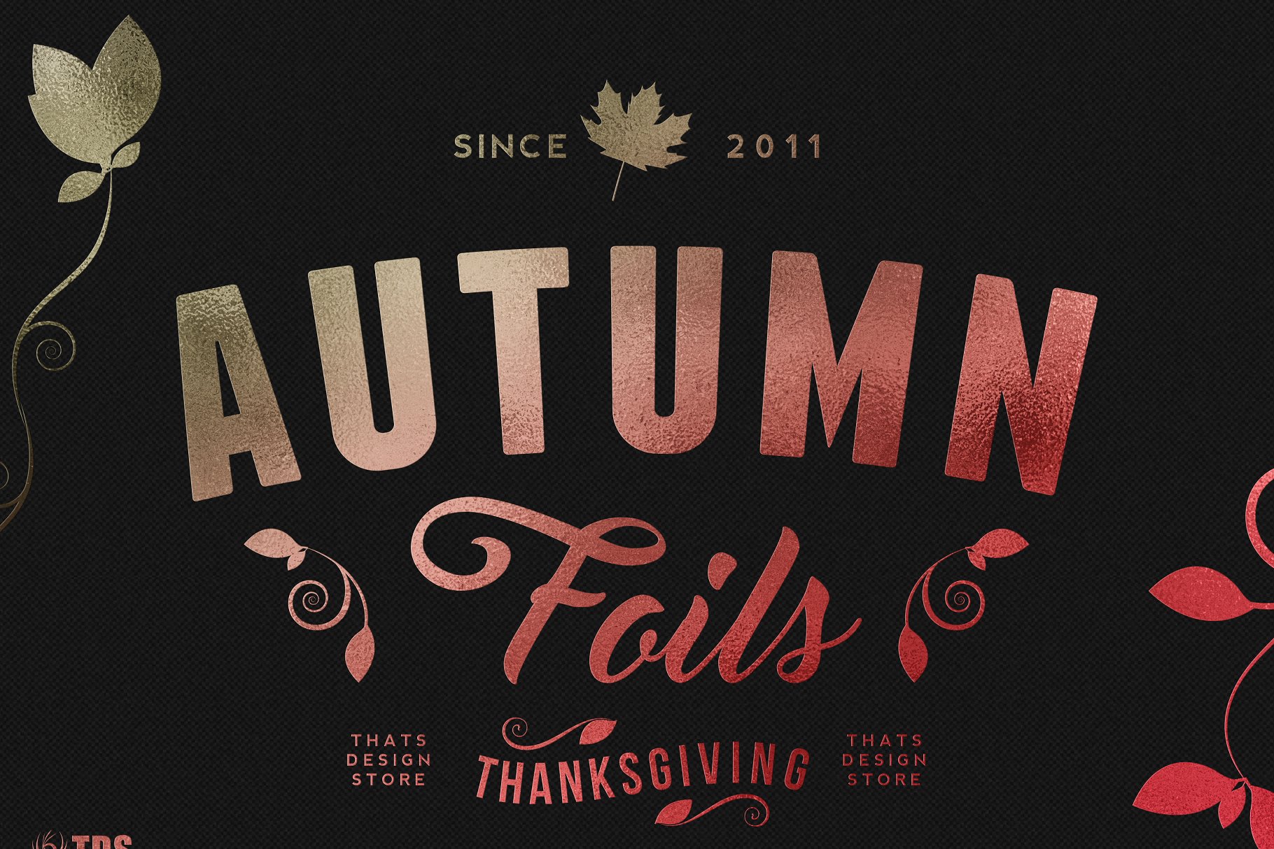 12秋季箔纹理+智能PSD模板 12 Autumn Foil Textures + Smart PSD插图(8)