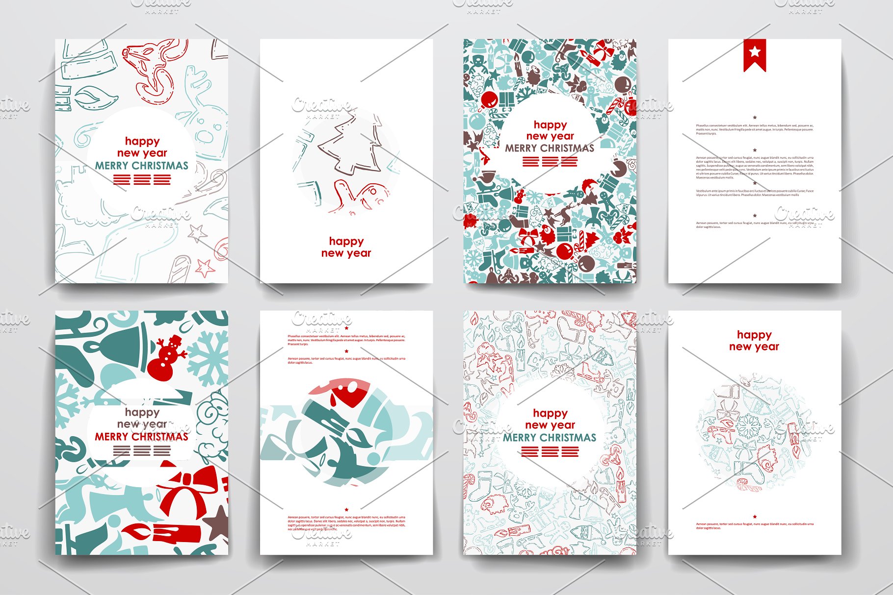 圣诞节主题小册子模板 Merry Christmas Brochures插图(45)