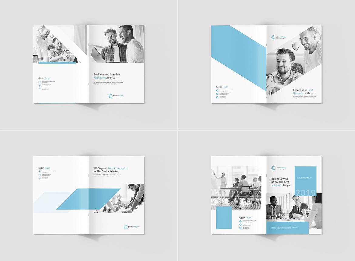 高档企业宣传/年度报告企业画册设计模板 Business Marketing – Company Profile插图(10)