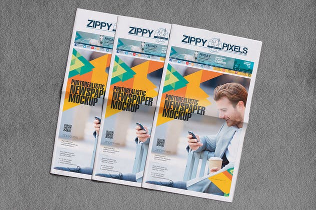 新闻报纸设计样机 Newspaper Design Mockups插图(5)