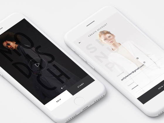 Modisch 引导页和注册表单素材之家精选sketch素材
