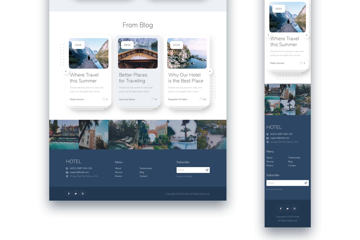 响应式酒店品牌网站着陆页设计模板 Hotel Responsive Landing Page插图(5)