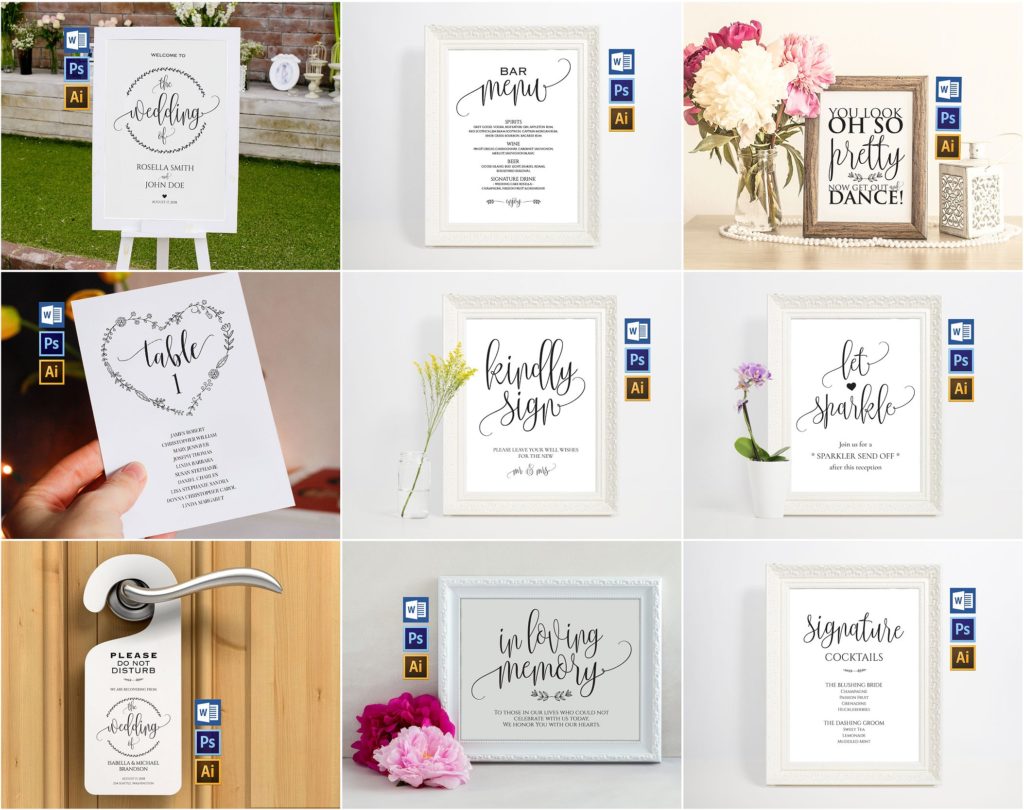 婚礼邀请物料套装打包下载[ai,psd]插图(2)