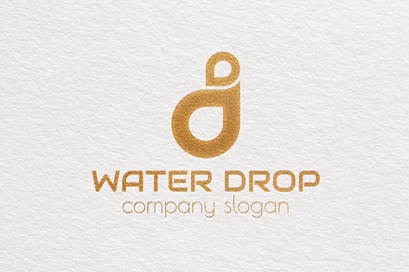 水滴几何图形创意Logo设计素材库精选模板 Water Drop Creative Logo Template插图(3)