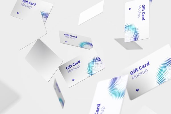 礼品卡积分卡卡片设计设计多视角预览样机模板05 Gift Card Mockup 05