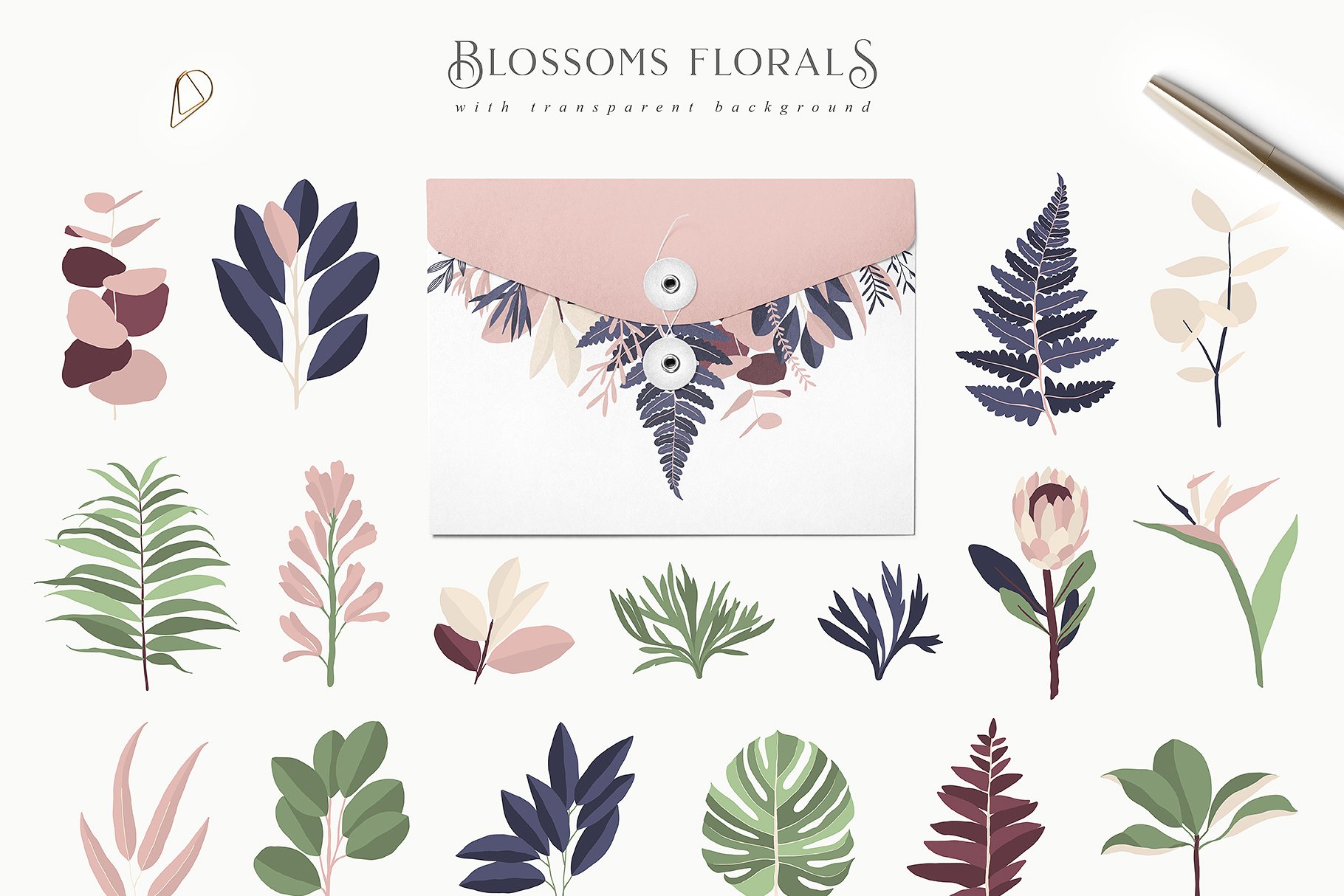 花家集-浪漫主题水彩设计素材包 Maison de Fleurs Collection插图(4)