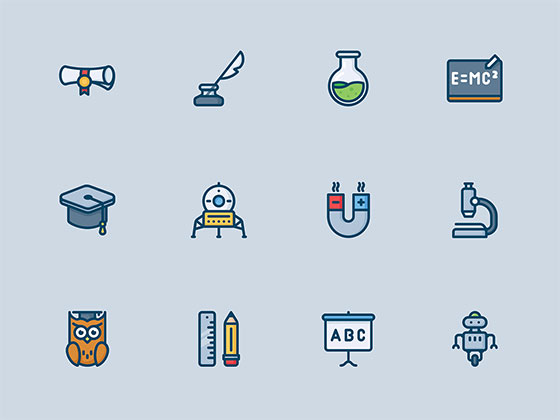 40 枚教育元素图标素材之家精选sketch素材