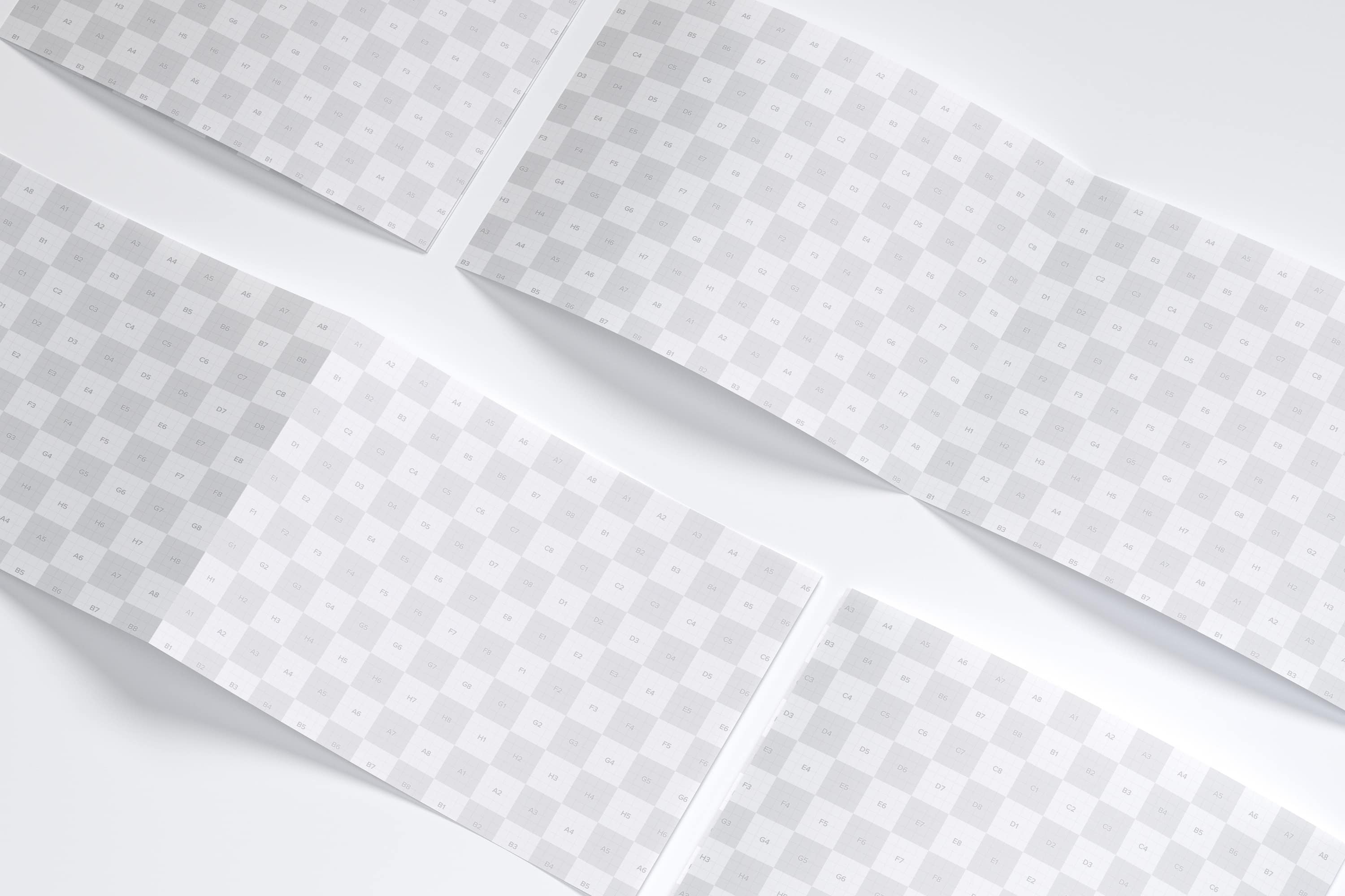 A4大小横向双折传单设计制作印刷效果图样机06 A4 Landscape Bi Fold Brochure Mockup 06插图(2)