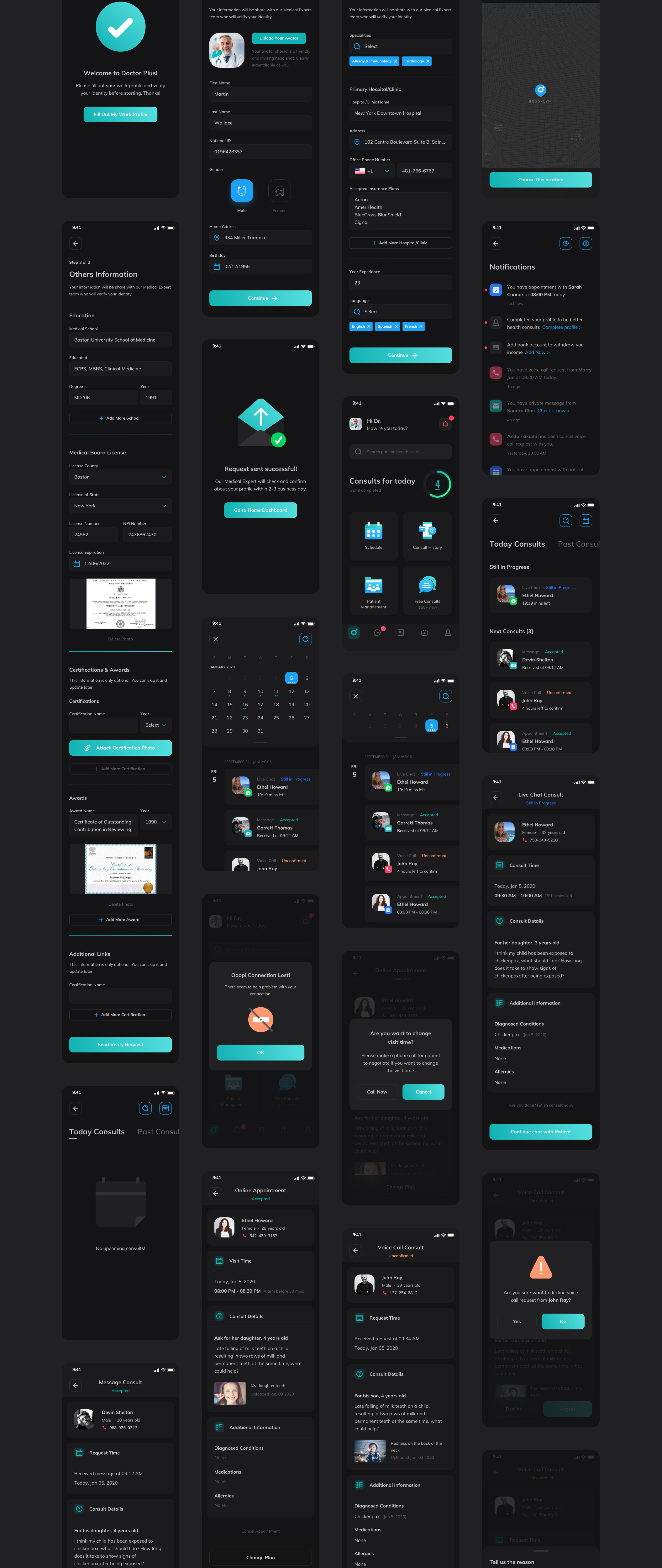 素材库下午茶：医生医疗在线服务APP应用UI套件[Sketch]插图(6)