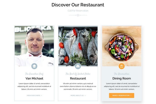 西餐厅&咖啡店品牌网站PSD设计模板 Style of Food – Restaurant & Cafe PSD Template插图(2)