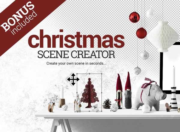 超实用圣诞节周边实物素材打包下载[psd]