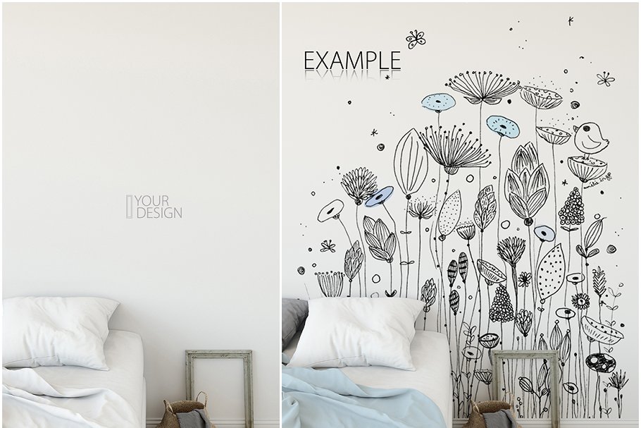 家居室内墙纸&相框画框样机模板 Interior Wall & Frames Mockup – 4插图(9)