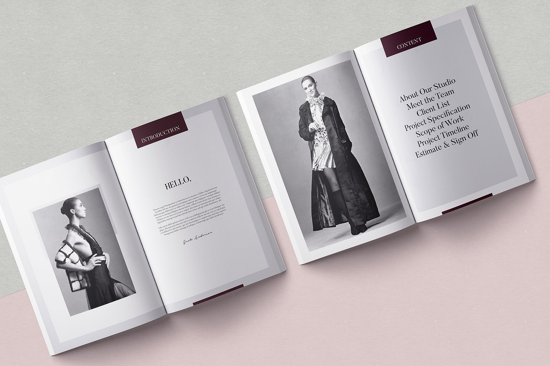 现代优雅的Grete小册子模板插图(4)